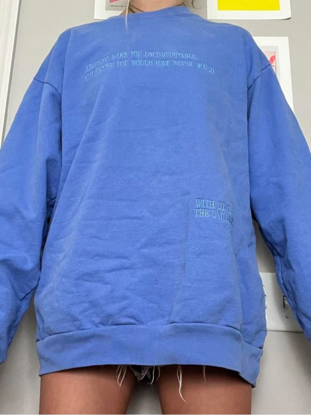 Boys Lie With Love Sweatshirt embroidered oversized pullover one SIZE OS